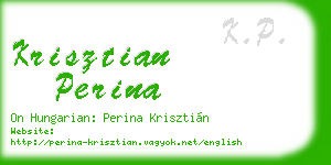 krisztian perina business card