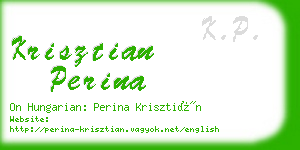 krisztian perina business card